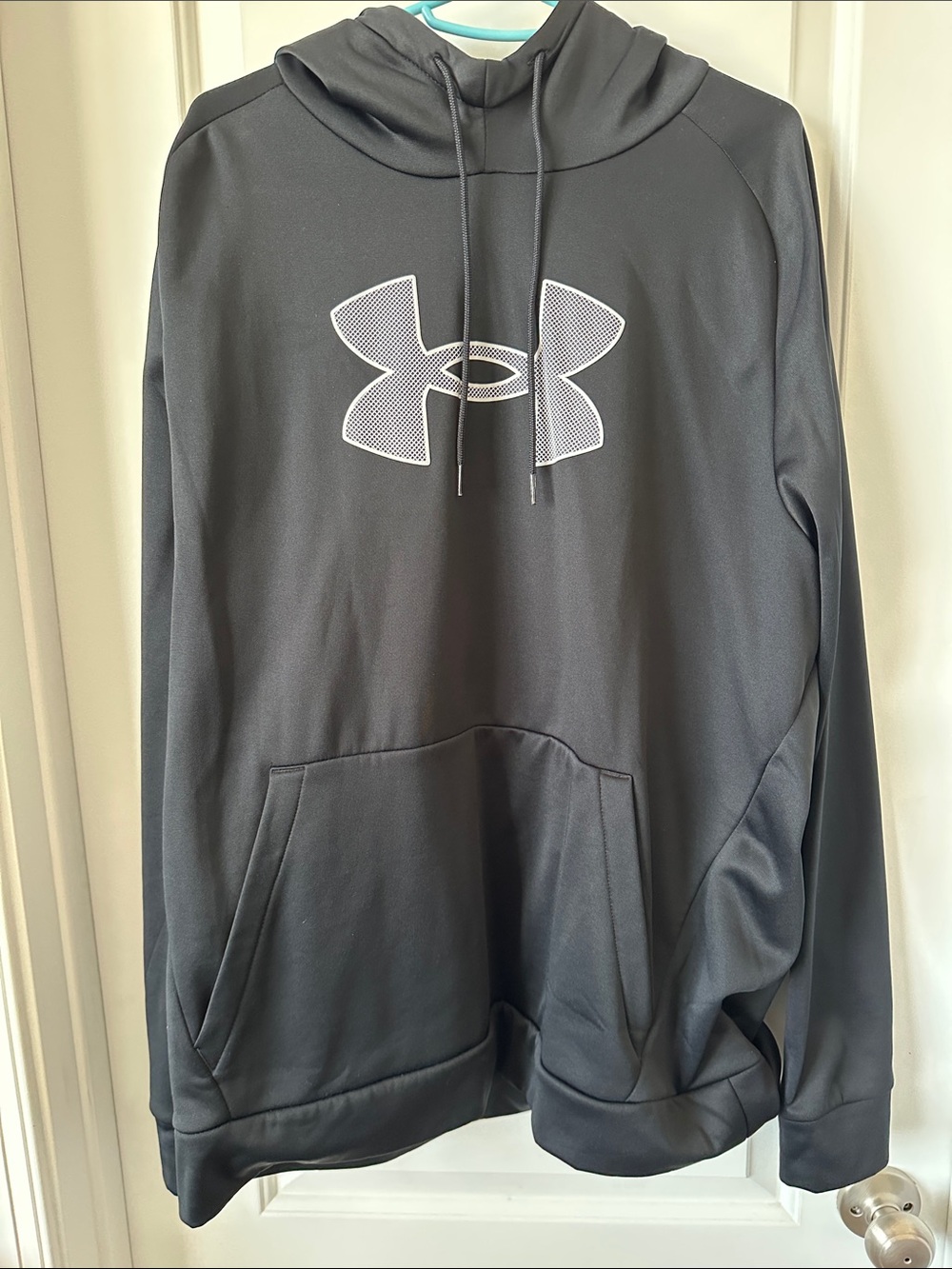 Under Armour Black Pullover Hoodie with White Logo